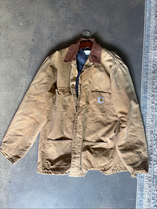 Carhartt Other - Carhartt Brown Canvas Field Jacket with Corduroy Collar